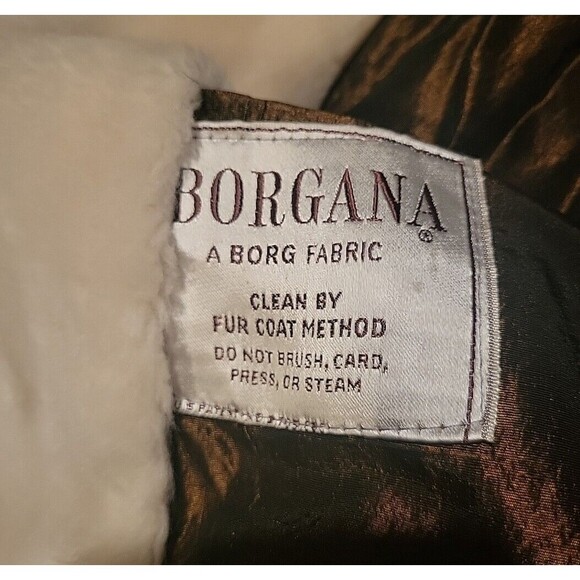 Vintage Borgana Faux Mink Fur Cream Swing Open Front Jacket Size Large - Picture 8 of 9